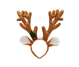 Reindeer Antlers Holiday Headband Deer Horns Ears Christmas Costume Headpiece