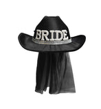 Nicky Bigs Novelties Western Bride to Be Cowgirl Hat With Veil - Bachelorette Party Supplies, One Size