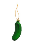 3.5" Green Glass Pickle Ornament Old German Tradition Christmas Tree Decoration