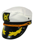 Adult Captain's Yacht Sailors Hat - Boating Snapback Adjustable Sea Admiral Cap Navy Costume Accessory