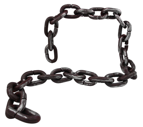 46-inch Long Plastic Fake Rusty Chain Link Prop Halloween Haunted Zombie Decor