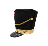 Unisex Adult Black Band Major Toy Soldier Hat Faux Red Gem Costume Accessory