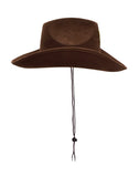 Adult Brown Western Sheriff Badge Cowboy Hat Halloween Cosplay Costume Accessory