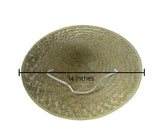 Adult Oriental Bamboo Straw Hat - Asian Japanese Chinese Sun Hats - Woven Conical Rice Farmer Costume Accessory