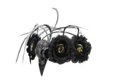 Womens Dark Gothic Raven Mistress Crown Headpiece Halloween Costume Accessory