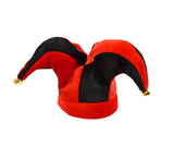 Adult Clown Court Jester Hat Collar Shoes Joker Accessories Set Costume 3 Piece Kit