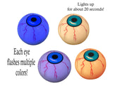 Fake Light Up Moving Wobbly Blue Eyeball Gravity Eyes Set Halloween Cosplay Prop