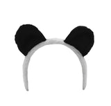 Unisex Panda Bear Ears Headband and Tail Costume Set, Black/White, One Size