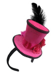 Women's Pink Fake Flamingo Mini Hat Headband Fascinator Mardi Gras Costume Accessory