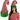 Unisex Adult Christmas Elf Red Green Striped Shiny Hat Bell Costume Accessory, Multi-color, One Size