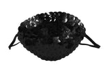 Womens Black Bedazzled Pirate Sequin Eye Patch Adult Halloween Costume Accessory