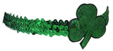 St Patrick's Day Shamrock Hairband Sequin Clover Headband Elastic Hair Accessory