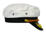 Adult Captain's Yacht Sailors Hat - Boating Snapback Adjustable Sea Admiral Cap Navy Costume Accessory