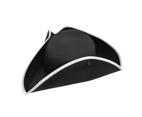 Nicky Bigs Novelties Adult Colonial Tricorn Pirate Hat - 3 Cornered Cocked Cap For Cosplay Halloween Costume Accessory