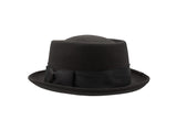 Adult Pork Pie Porkpie Top Hat Felt Casual Boater Gangster Cap Costume Accessory