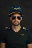 Airline Pilot Costume Accessory Set, Blue Gold, One Size