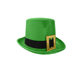 Deluxe Velveteen St. Patrick's Day Leprechaun Top Hat With Buckle Adult Costume