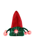 Nicky Bigs Novelties Light Up Elf Hat Costume Accessory, Red Green, One Size