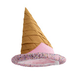 Adult Ice Cream Party Hat Parlor Novelty Food Vendor Ice Cream Cone Hat Costume