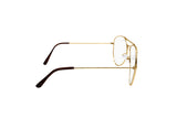 Clear Lens Adult Gold Wire Frame Aviator Glasses Costume Accessory Prop One Size