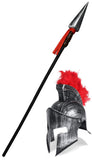 Medieval Knight Greek Spartan Helmet And Spear Prop Roman Gladiator Costume Warrior Accessories