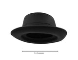 Adult Pork Pie Porkpie Top Hat Felt Casual Boater Gangster Cap Costume Accessory