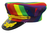 Unisex Adult Pride Rainbow Captain Hat, Multi, Adjustable