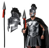 Medieval Knight Greek Spartan Helmet And Spear Prop Roman Gladiator Costume Warrior Accessories