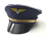 Nicky Bigs Novelties Airline Pilot Captain Hat and Aviator Glasses Set Blue/Gold