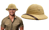 Nicky Bigs Novelties Deluxe Pith Helmet Safari Hat, Khaki, Adjustable