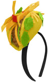 Adult Jumbo Taco Hat Mini Taco Headband Couples Friends Costume Accessory Set