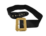 Adult Deluxe Pirate Santa Belt Suit Large Gold Buckle Holiday Costume Accessory