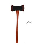 Double Sided Bloody Plastic Axe Killer Clown Evil Psycho Weapon Cosplay Prop