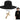 Adult Felt Plague Doctor Hat Padre Priest Spanish Amish Costume Accessory Set