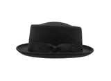 Adult Pork Pie Porkpie Top Hat Felt Casual Boater Gangster Cap Costume Accessory