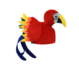 Adult Parrot Hat Tropical Animal Bird Theme Novelty Luau Beach Costume Accessory