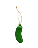 3.5" Green Glass Pickle Ornament Old German Tradition Christmas Tree Decoration