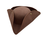 Nicky Bigs Novelties Adult Colonial Tricorn Pirate Hat - 3 Cornered Cocked Cap For Cosplay Halloween Costume Accessory