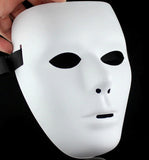 Nicky Bigs Novelties Adult Blank White Male Full Mask Plain Thick Plastic Masquerade Face Masks Cosplay Halloween Costume