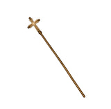 Unisex-Adult 54" Gold Saint Cross 5pc Priest Staff Pope Bishop Cosplay Costume Accessory Prop