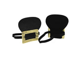 Adult Gold Buckle Colonial Black Shoe Covers Historic Pilgrim Costume Accessory