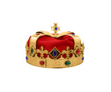 Adult Royal King Crown Queen Regal Jeweled Gold Hat Halloween Wiseman Costume Accessory