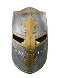 Nicky Bigs Novelties Child Boys Medieval Knight Helmet Costume - Templar Crusader Headwear Accessory With Folding Face Mask