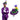 Velvet Mardi Gras Fedora Hat Gold Fleur De Lis And Feather Costume Accessory