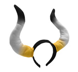 Adult Bull Horned Headband Nose & Tail Set Cow Animal Cosplay Costume Accessory